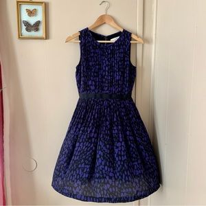 Loft Knee Length Sleeveless Pleated Dress Size 0